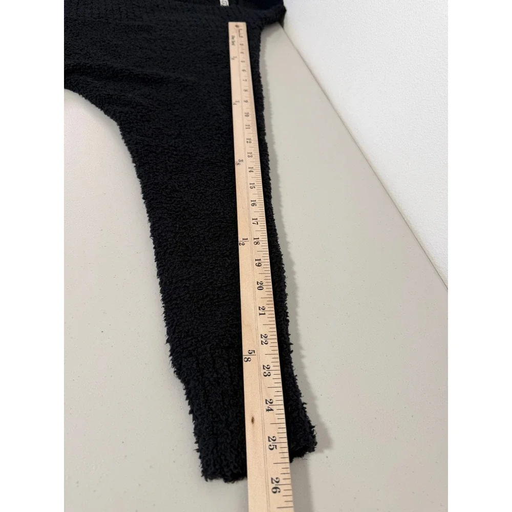 UGG Fremont Fluffy Cardigan Women XS Black Open Front Fuzzy Knit Sweater 1098870
